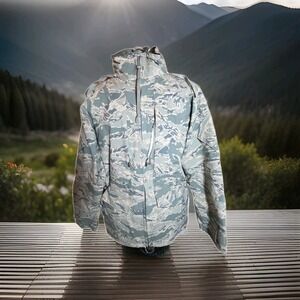 Military All Purpose Environmental Camo Hooded Gore-Tex Parka Sz Medium Reg Mens